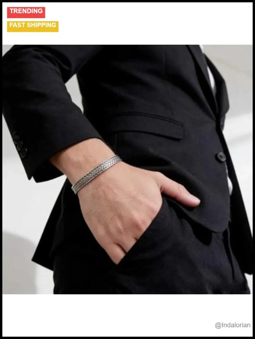 Sterling Silver Open Bangle Cuff Bracelet Gift for Men